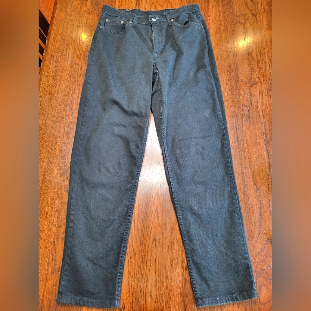Levi's 512 Women's 10MIS M Slim Fit Tapered Leg Mid Rise Black Denim Jeans VTG